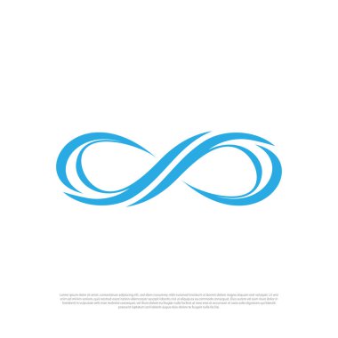 Basit sonsuz logo tasarım vektör şablonu