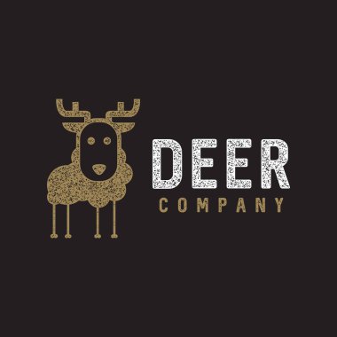 Geyik Postu Logosu Vektör Tasarımı Konsepti