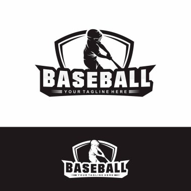 Beyzbol Kalkanı Logo Vektörü Silueti