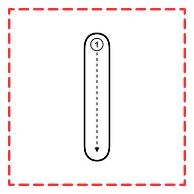 Pratik için birinci mektup. Alfabe takibi çocukların mektup yazma alıştırmaları için iyidir..