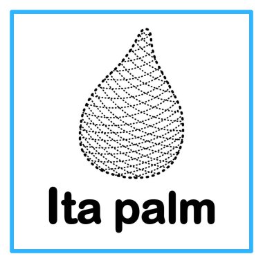Introduction to the alphabet with examples. I is for ita palm. Suitable for children's practice and great for toddlers' flash cards clipart
