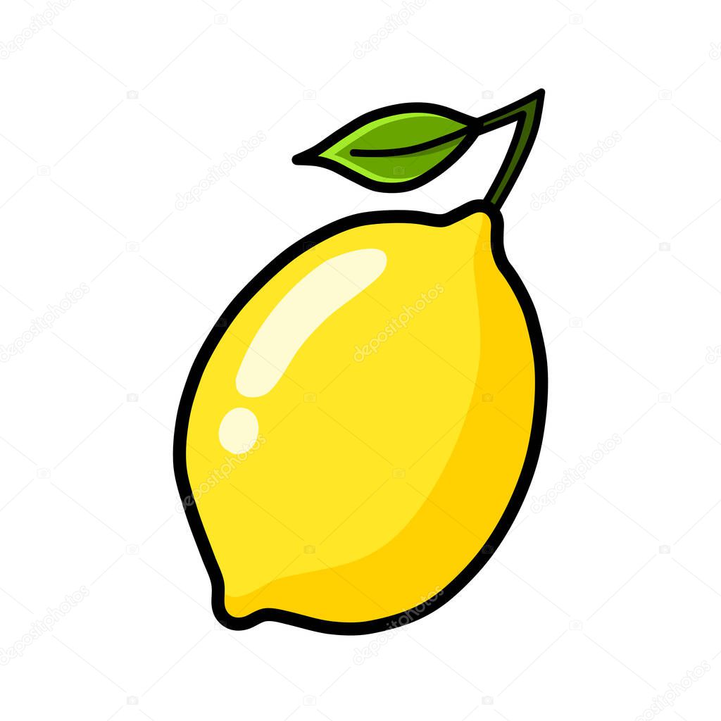 Lemon drawing in a simple style. You can use it for children books, web design, posters, campaigns, and many more.