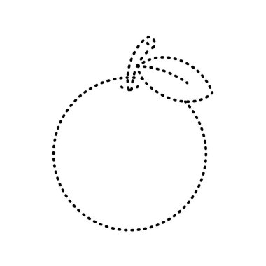 Çocuk çizimleri için portakalın noktalı çizimi. Çocuk kitapları, web tasarımı, posterler, kampanyalar ve daha birçok şey için kullanabilirsiniz.. 