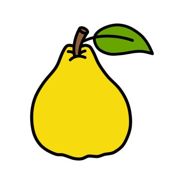 Çocuklar için bir ayva çizimi. Çocuk kitapları, web tasarımı, posterler, kampanyalar ve daha birçok şey için kullanabilirsiniz.. 