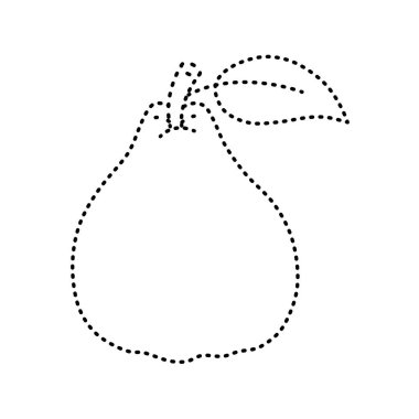 Çocuk çizim pratiği için benekli bir ayva çizimi. Çocuk kitapları, web tasarımı, posterler, kampanyalar ve daha birçok şey için kullanabilirsiniz.. 