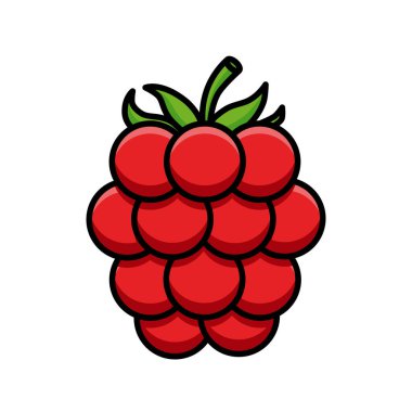 Basit bir şekilde ahududu çizimi. Çocuk kitapları, web tasarımı, posterler, kampanyalar ve daha birçok şey için kullanabilirsiniz.. 