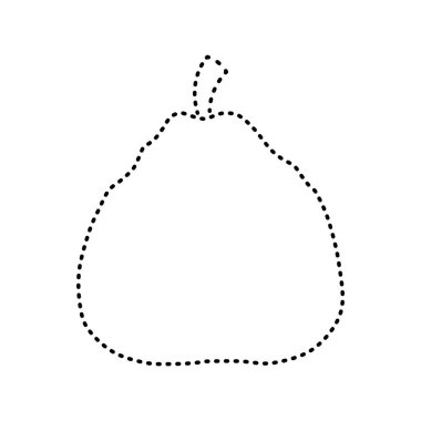 Çocuk çizimleri için çirkin bir meyvenin noktalı çizimi. Çocuk kitapları, web tasarımı, posterler, kampanyalar ve daha birçok şey için kullanabilirsiniz.. 