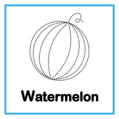 Alfabeye örnekle giriş yap. Karpuzun W 'si. Çocuk pratiği için uygun ve yeni yürümeye başlayanların bilgi kartları için harika.