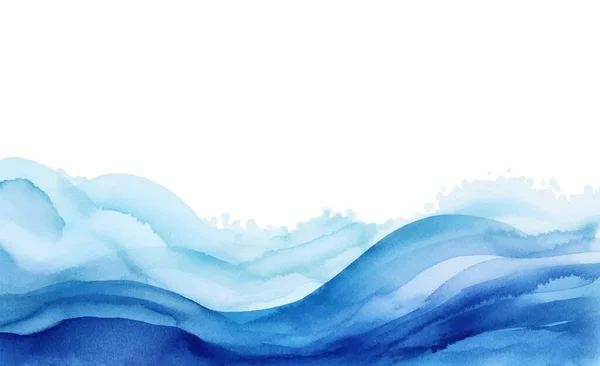 Абстрактный Синий Акварельный Фон Акварельная Текстура Векторная Иллюстрация — стоковый вектор