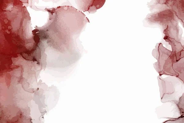 Художній Абстрактний Червоний Помаранчевий Коричневий Акварельний Фон Бризками Ефектом Туману — стоковий вектор