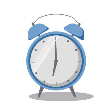 Çizgi film çalar saatinin vektör çizimi. Sabah uyanma kavramı. Bu vektör illüstrasyonunu kendi tasarımlarınız, web, sosyal medya, blog, yazıcı ürünleri için kullanın