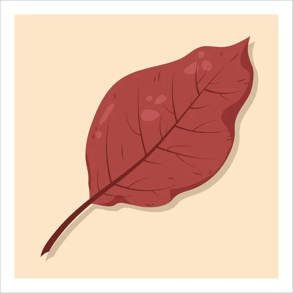 Herbstblatt Isoliert Auf Gelbem Hintergrund Bunte Rote Braune Buchen Erlen — Stockvektor