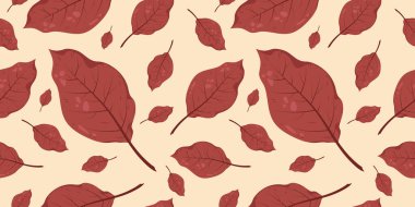 Sonbaharda düşerken pürüzsüz desenli kahverengi fındık ağacı yaprakları. Duvar kağıdı, ambalaj kağıdı, web siteleri, arka plan, sosyal medya, blog ve tebrik kartları için mükemmel.