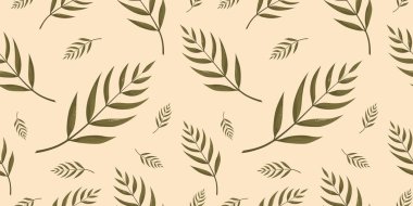 Sonbaharda dökülen yeşil kül ya da sumac yapraklı pürüzsüz desen. Duvar kağıdı, ambalaj kağıdı, web siteleri, arka plan, sosyal medya, blog, sunum ve tebrik kartları için mükemmel.