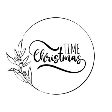 Yapraklar, böğürtlenler, noel çelenkleri ve dal dalları. Vektör çizimi. Tatil davetiyesi için modern tasarım, poster, afiş, tebrik kartı, kartpostal, paketleme, yazdırma.