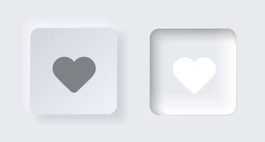 Arayüz uygulaması ya da web tasarımı için neumorfik açma ve kapama düğmesi. Basit zarif vektör neumorfizm modu tasarım elemanı UI bileşenleri beyaz arkaplanda izole edildi.