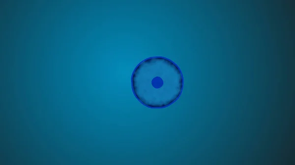 蓝色生物细胞图解 — 图库照片
