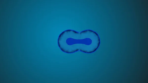 Ilustración Células Biología Color Azul Que Dividen — Foto de Stock