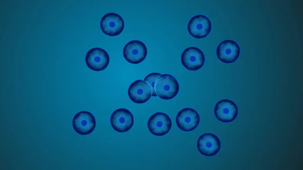 Ilustración Múltiples Células Biología Color Azul Imagen De Stock