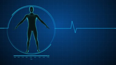Fit ve Sağlıklı Bir Adamın Kopyalama Alanı Çizimi