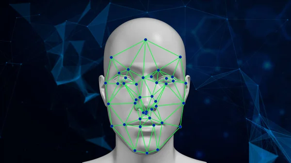Reconhecimento Facial Biométrico Avançado Para Segurança Melhorada — Fotografia de Stock