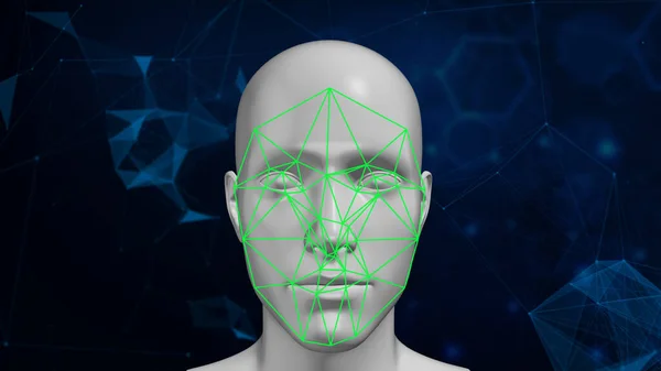 Riconoscimento Facciale Biometrico Una Maggiore Sicurezza — Foto Stock