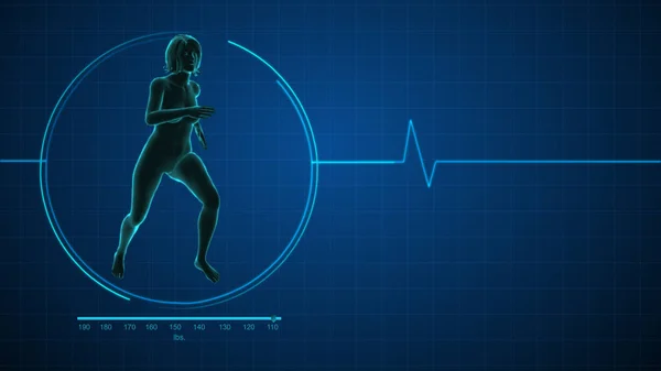 Fit ve Sağlıklı Koşan Kadın Taklit Alanı