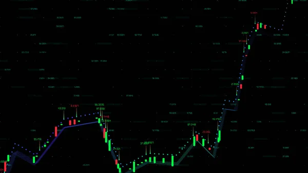 Свечной График Фондового Рынка — стоковое фото