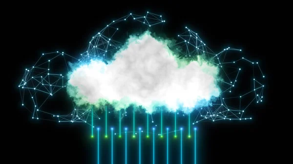 Nagy Sebességű Adattovábbítási Plexus Hálózat Számítási Felhő Technológiájában — Stock Fotó
