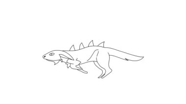 Hayvanın Hayvanı Çizgi Filmi (13. Bölüm) İzole Beyaz Arkaplan Üzerine