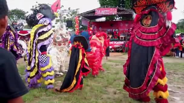 Muntok Indonésie Septembre 2022 Attractions Des Performances Culturelles Art Reog — Video