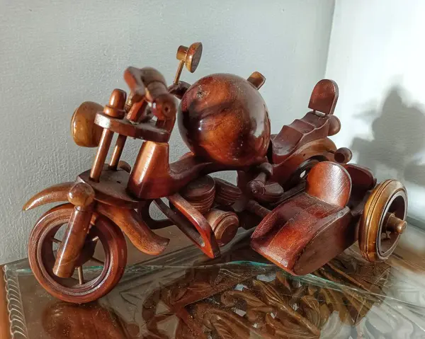 Miniature Motorbike Toy Made Of Wood