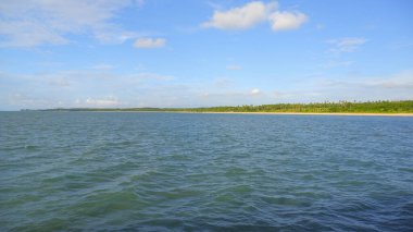 Tanjung Yılan Denizi 'nin doğal manzarası Parlak mavi gökyüzü