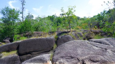 Tropikal Ormanlardaki Dağların ve Tepelerin Doğal Manzarası, Endonezya 'nın Daya Baru Köyü