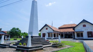 The Historical Monument Building Of The Heroes' Guesthouse In Muntok City, West Bangka, Indonesia clipart