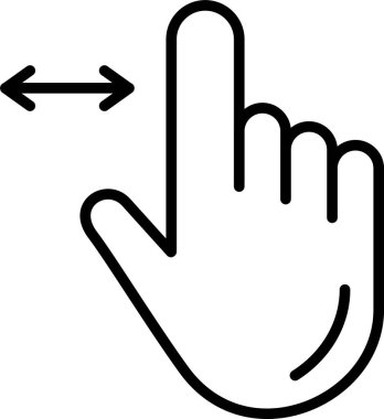 Yatay kaydırma Simgesi Sanatı