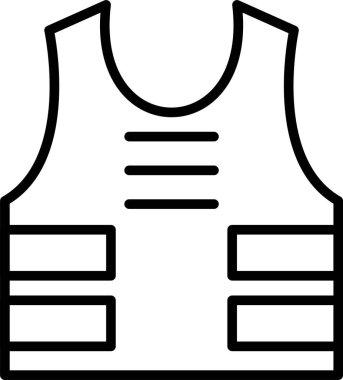 Kurşun geçirmez yelek simgesi sanatı