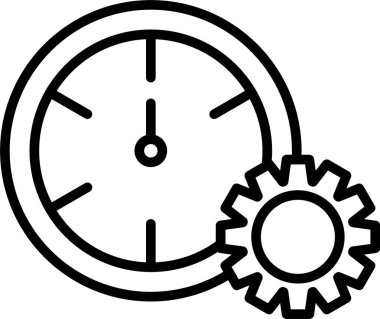 Çalışma Saati Simgesi Sanatı