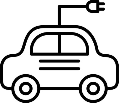 Elektrikli Araba Simgesi Sanatı