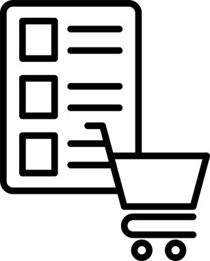 Alışveriş Listesi Simgesi Sanatı