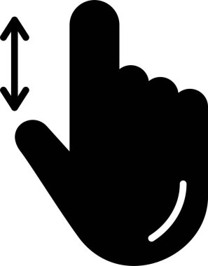 Dikey Kaydırma Simgesi Sanatı