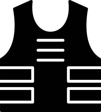 Kurşun geçirmez yelek simgesi sanatı