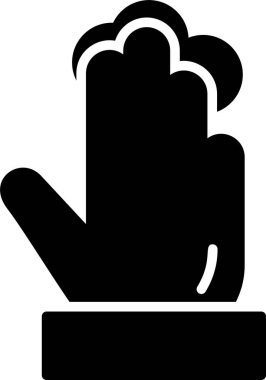 Üç Parmak Tıklama Simgesi Sanatı