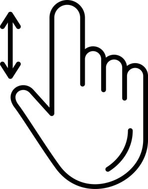 Dikey Kaydırma Simgesi Sanatı