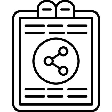 Bir rapor simgesinin vektör illüstrasyonu