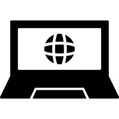 İnternet vektör simgesi düz simgesi