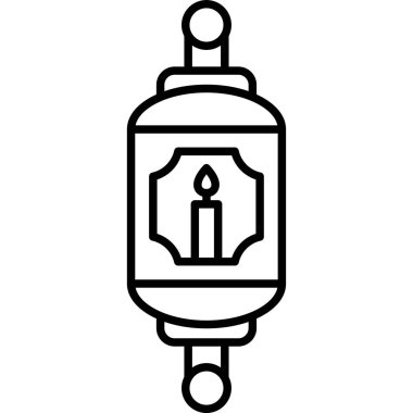 Fener ikonu. Beyaz arkaplanda izole edilmiş web tasarımı için fener fener vektör simgesi taslağı