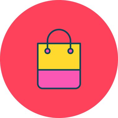 Çanta. Web simgesi basit illüstrasyon