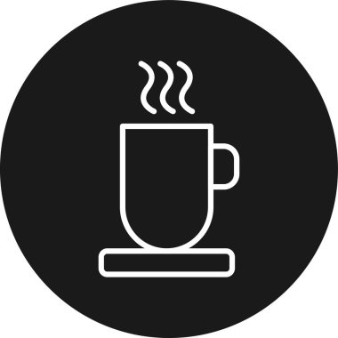 Kahve. Web simgesi basit illüstrasyon