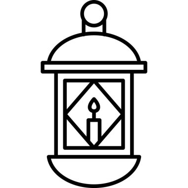 fener simgesi. Beyaz arkaplanda izole edilmiş web tasarımı için fener vektör simgesi